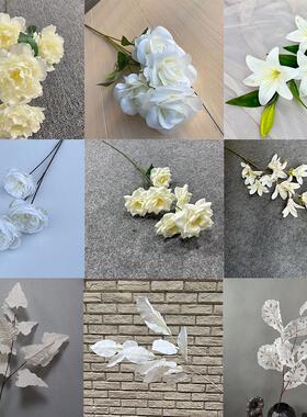 白色仿真花蝴蝶兰玫瑰百合假花