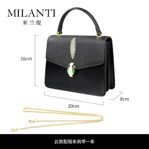 高端真皮女包2025夏季女士手提包时尚气质斜挎小方包牛皮小包包 - 图1