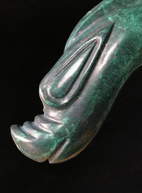 新中式风绿色桌面手工摆件