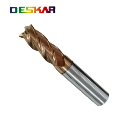 DESKAR戴斯卡60度钨钢涂层立铣刀CNC硬质合金4刃平底立铣刀1-20mm - 图1
