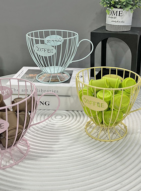 北欧咖啡胶囊置物架咖啡店桌上展示架家居零食糖果镂空收纳架摆件
