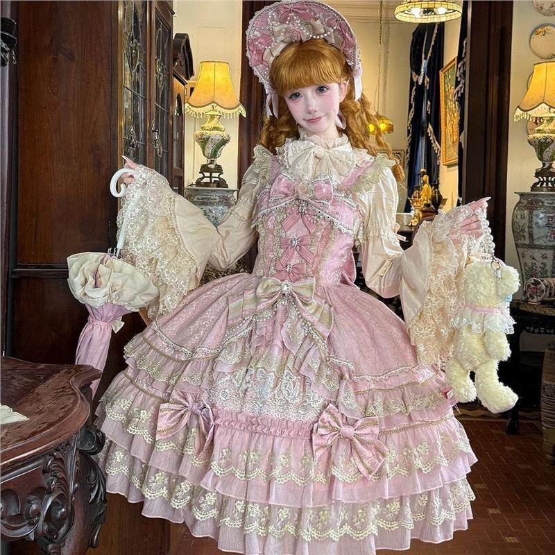 韩菇凉~原创设计Lolita洋装doll感jsk吊带连衣裙秋冬,淘宝优惠券,粉丝福利购,淘宝优惠卷