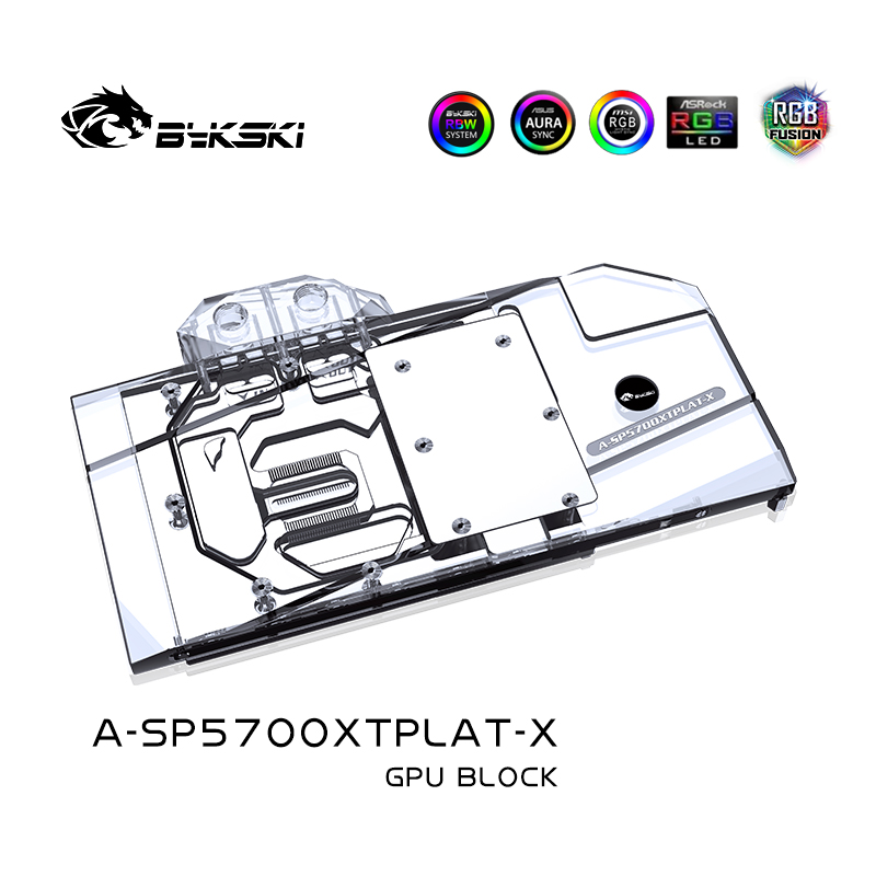 Bykski A-SP5700XTPLAT-X显卡水冷头蓝宝石 RX5700XT超白金-图3