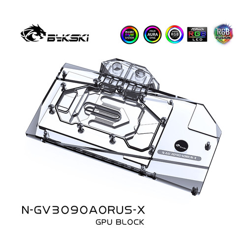 Bykski N-GV3090AORUS-X 显卡水冷头 技嘉 RTX3090 AORUS 24G散热 - 图1