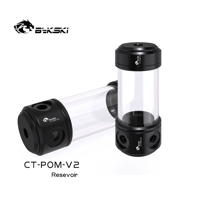 Bykski CT-POM-V2 圆柱水箱 新款水冷圆柱体水箱 双色可选 150MM - 图2