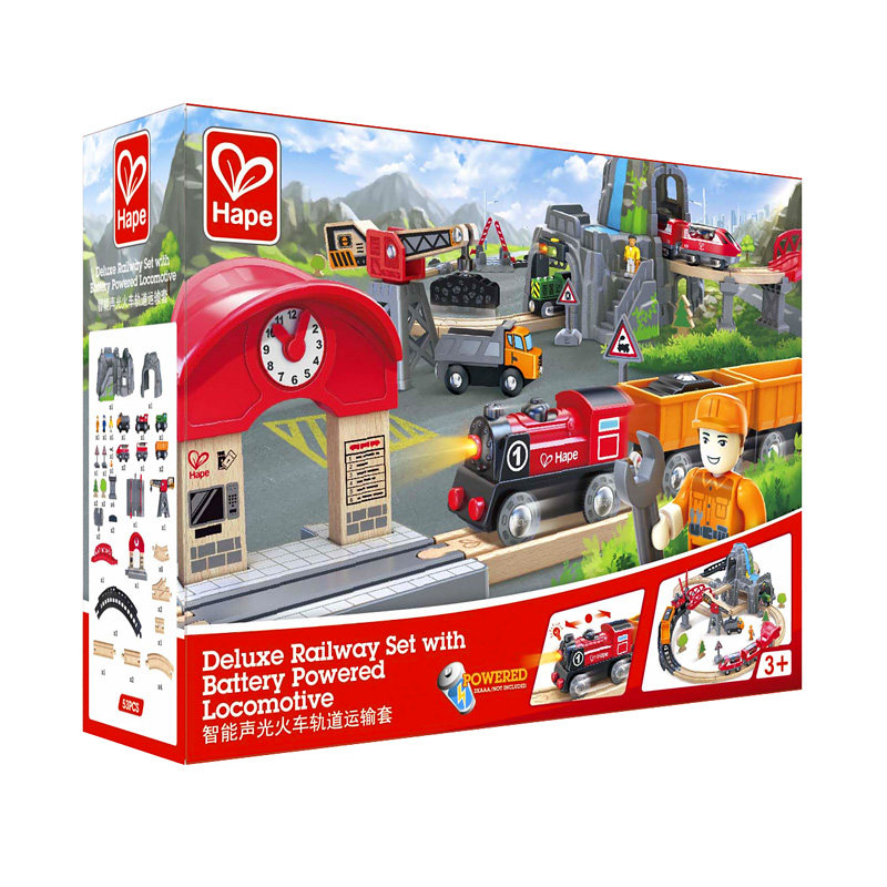Hape火车轨道隧道穿山套装3岁+智能声光运输套男女孩宝宝儿童玩具,淘宝优惠券,粉丝福利购,淘宝优惠卷