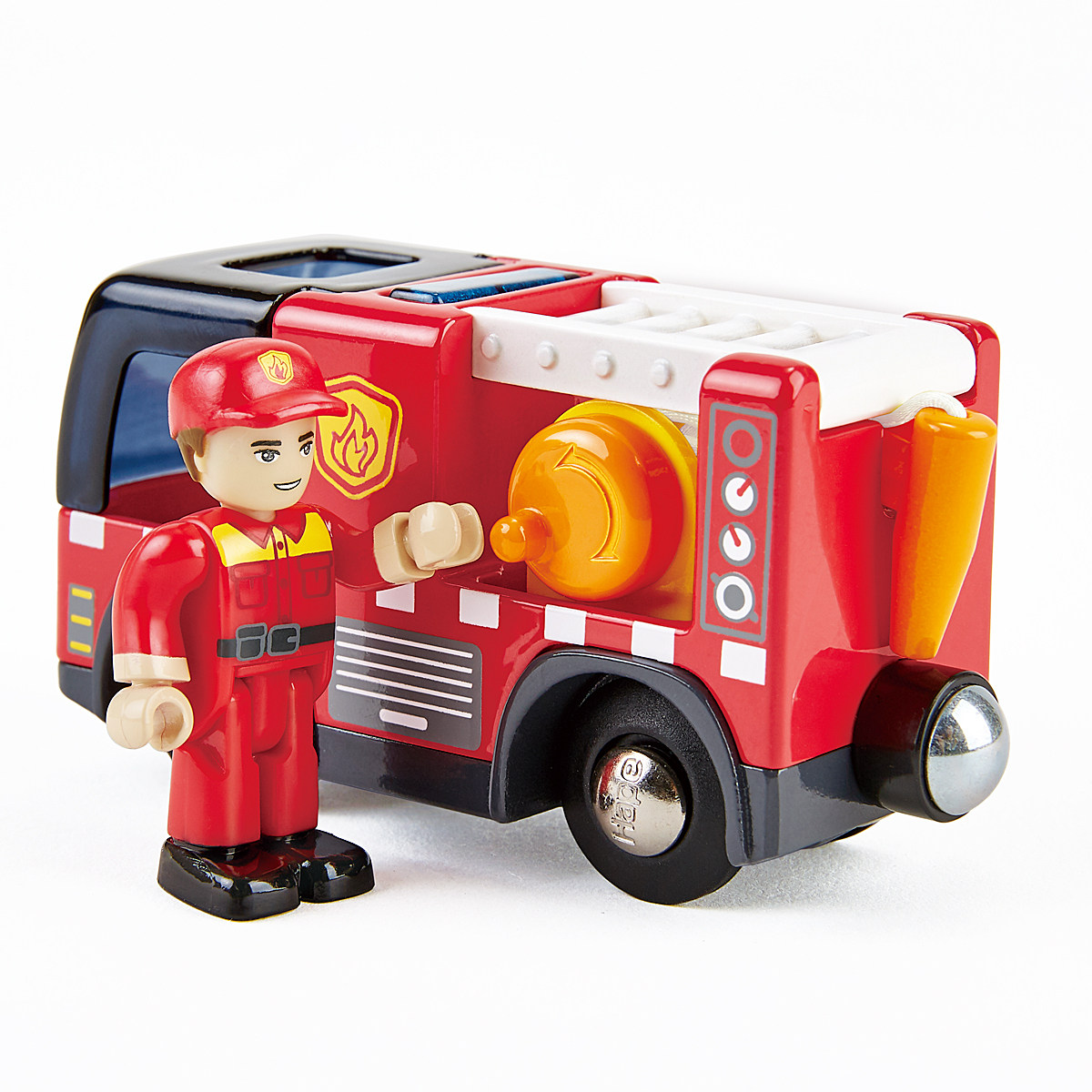 Hape警笛消防车3-6岁仿真情景模拟儿童宝宝益智互动玩具火车轨道,淘宝优惠券,粉丝福利购,淘宝优惠卷