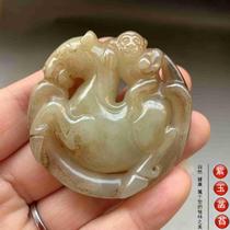 Old Yugu playing jade immediately seal Hou Yupei theorist small handlebar piece small swing piece clear cabin 07