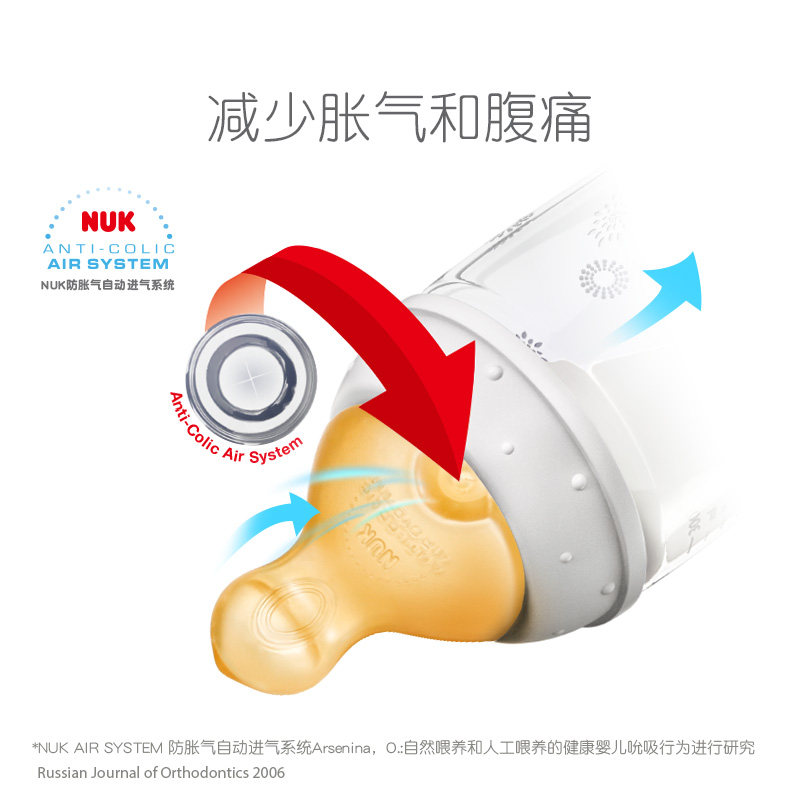 nuk官方旗舰店宽口硅胶乳胶奶嘴 NUK奶嘴/安抚奶嘴