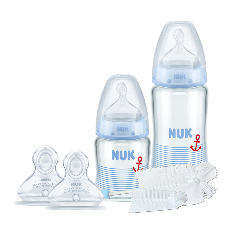 德国进口nuk新生儿4件套玻璃奶嘴 NUK奶瓶