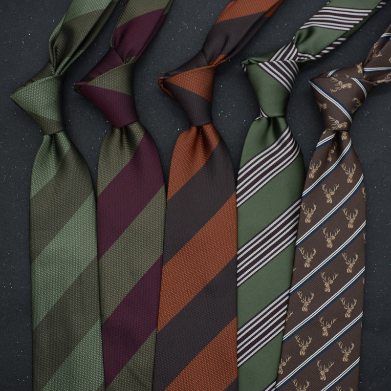 领带男正装韩版英伦欧美风绅士棕色复古8CM手打款上班学生职业装,淘宝优惠券,粉丝福利购,淘宝优惠卷