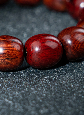海南木本降真香花梨公奇楠降真香迦南香13x14红降手串满油脂香胆