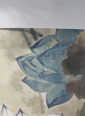近代 张大千 五色荷花图 国画立轴 美术学院 纸本绢布 微喷复制
