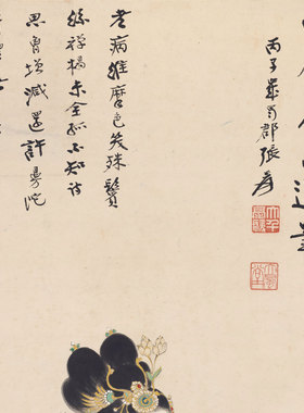 近代 张大千 仿唐人壁画仕女像立轴 美术学院 纸本绢布 微喷复制