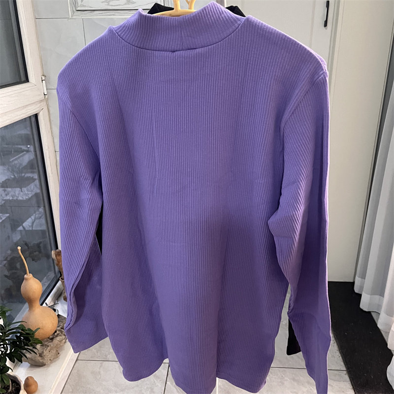 百分百螺纹棉女士秋冬半高领小立领中领秋衣单件保暖上装自发热,淘宝优惠券,粉丝福利购,淘宝优惠卷