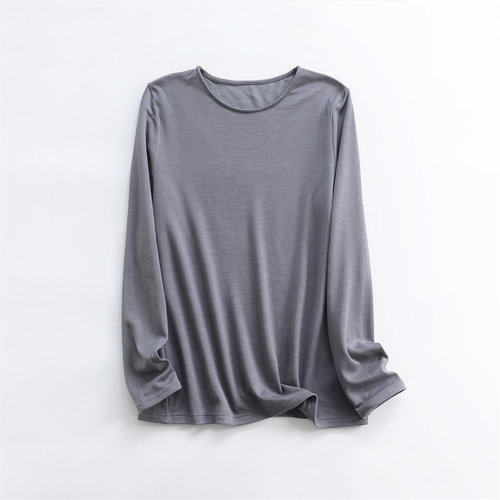 黑色打底衣外贸日本单女士薄绒长袖自发热秋衣单件保暖上装F70 - 图3