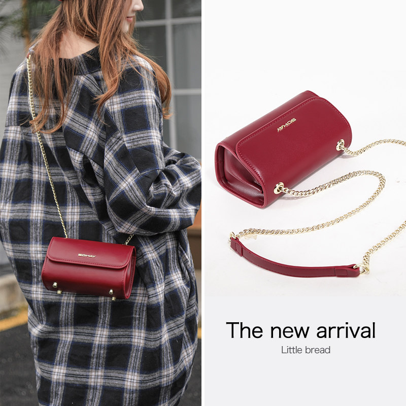 somay红色2020新款潮ins单肩包 somay女士包袋