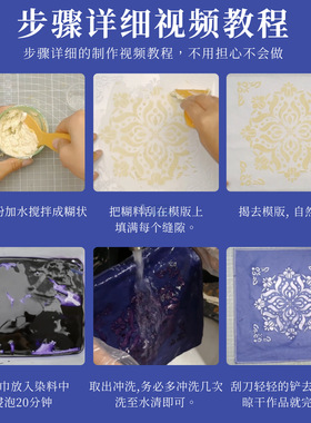 马年新年福字拓印模板镂空型糊染蓝染模具漏印马绘画烧箔金箔画