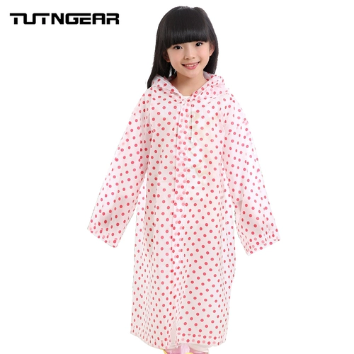 Детский модный водонепроницаемый длинный дождевик подходит для мужчин и женщин, длина макси, увеличенная толщина