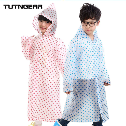 Детский модный водонепроницаемый длинный дождевик подходит для мужчин и женщин, длина макси, увеличенная толщина