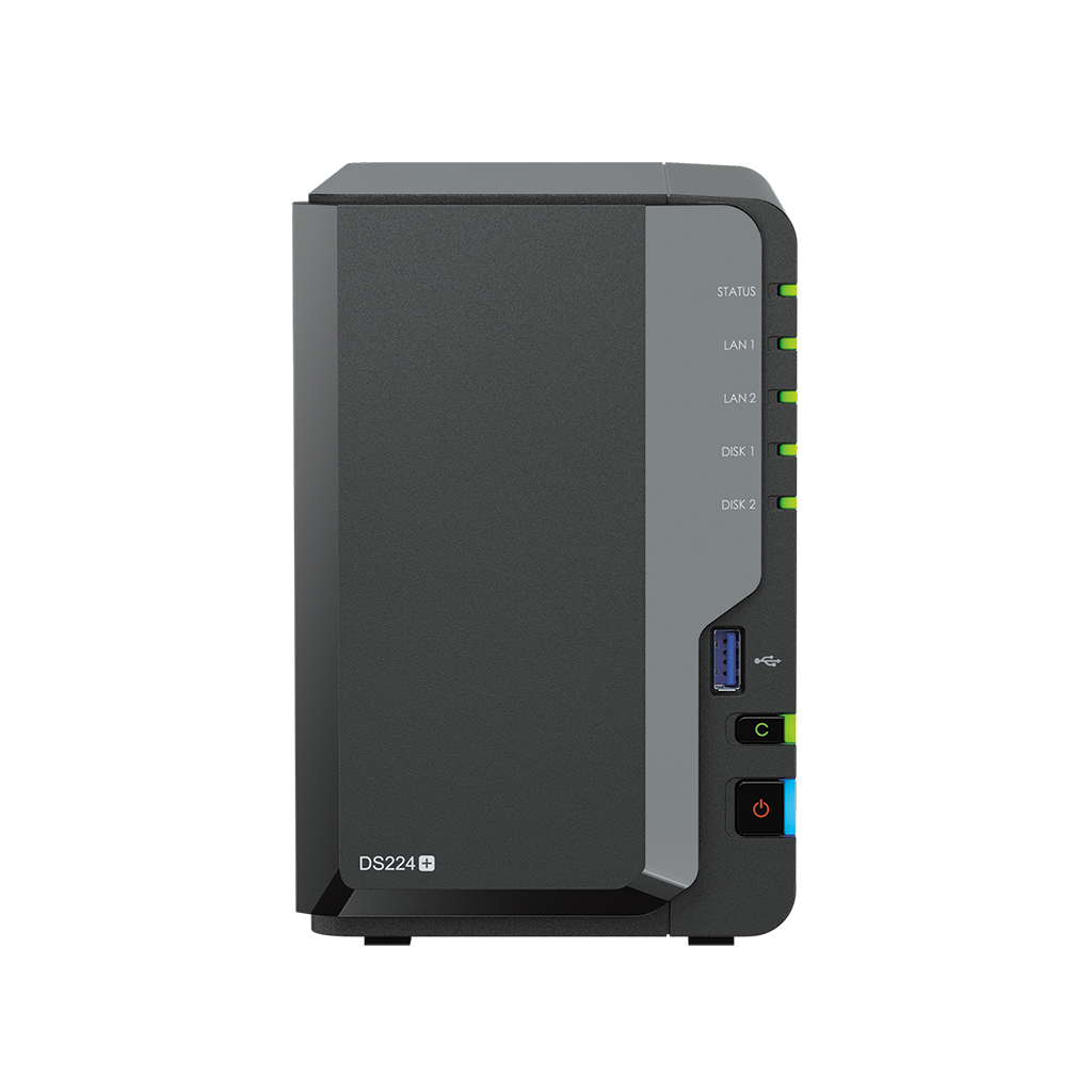 新品Synology群晖DS224+网络存储器私有云存储家用家庭云盘个人网络云储存器nas存储服务器双盘位 - 图0