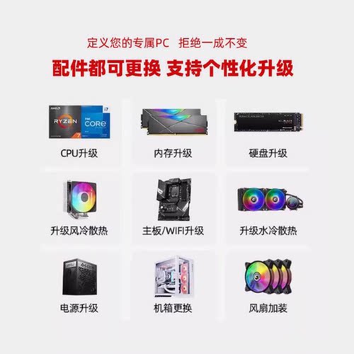 i3 12100/13100/10100办公台式游戏组装mini迷你电脑主机HTPC整机 - 图2
