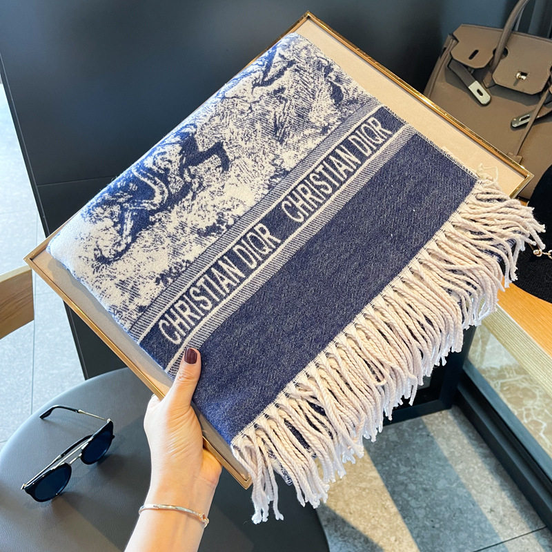 欧美动物丛林仿羊绒围巾女秋冬季百搭加厚大披肩保暖围脖长款两用,淘宝优惠券,粉丝福利购,淘宝优惠卷