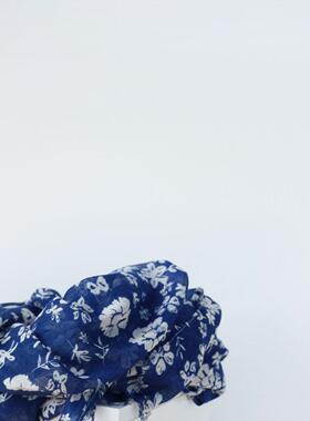 TOLEGEND原创设计蓝花围巾