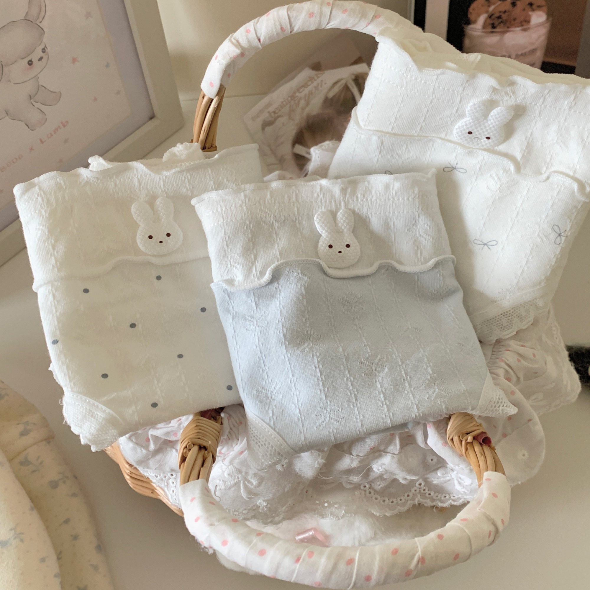 “兔兔心愿池”可爱少女小兔子贴布纯棉舒适弹力包臀三角内裤平价,淘宝优惠券,粉丝福利购,淘宝优惠卷