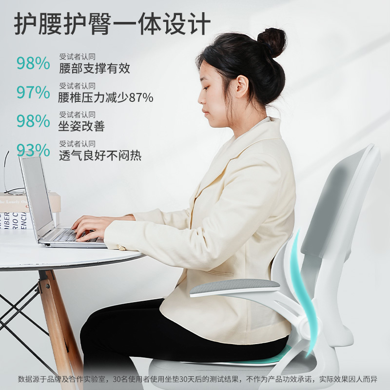 护腰坐垫办公室腰靠座椅靠垫久坐腰垫神器靠背垫椅子靠背坐姿矫正 - 图2