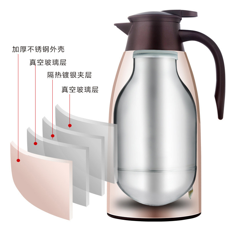 家用玻璃内胆不锈钢暖欧式保温水壶 GIANXI保温壶