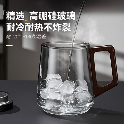 捷安玺玻璃杯茶水分离带把手茶杯男士泡茶专用高端办公商务水杯子 - 图0