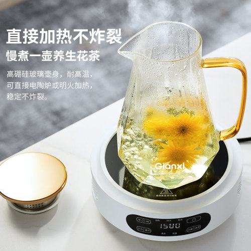 捷安玺凉水壶家用客厅水杯子套装轻奢高级感玻璃水具耐高温冷水壶 - 图0