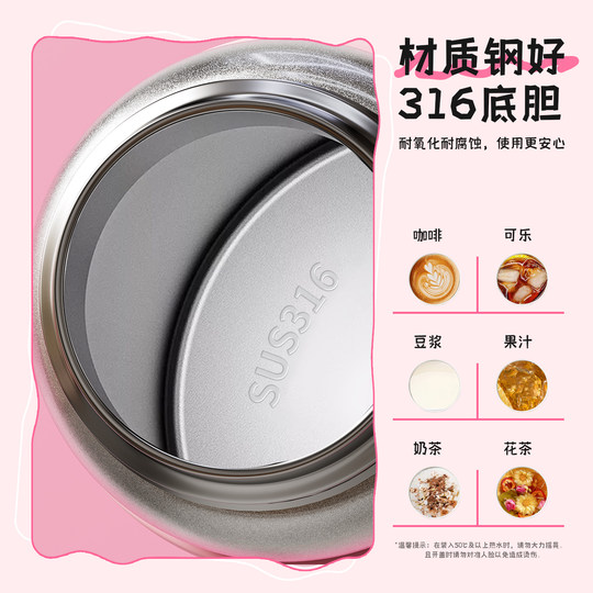 316 stainless steel | Straw thermos cup for pregnant women