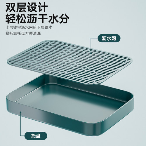 轻奢杯架沥水收纳置物架倒挂架子茶杯架洋酒杯放玻璃杯子托盘家用 - 图0