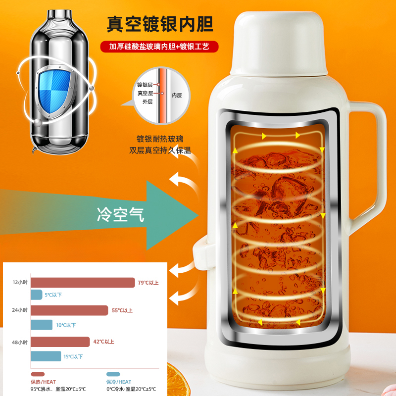 热水瓶暖壶学生用宿舍大容量暖瓶开水瓶家用老式塑料外壳保温水壶