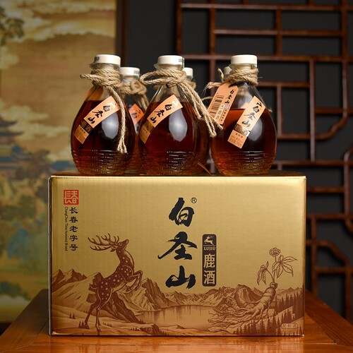 白圣山鹿酒42度52度东北高粱酒养生酒 - 图1