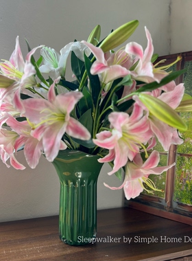 白菜|蝴蝶兰盆栽花盆客厅插花裙摆高级水养鲜花餐桌摆件玻璃花瓶