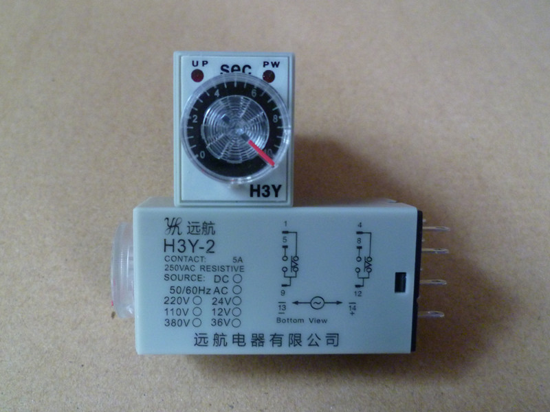 全新高品质时间继电器H3Y-2 24V 10秒 H3Y-4 AC220V 30S 质保一年