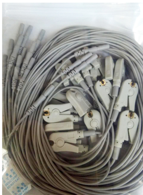脑电图仪导联线PIN1.5插孔配件R型夹子电极线ECG心电图导联线