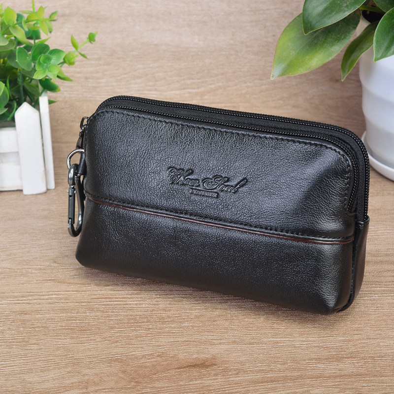 男士真皮手机腰包牛皮穿皮带6.6寸6.5寸手机包横款小手拿包多功能,淘宝优惠券,粉丝福利购,淘宝优惠卷