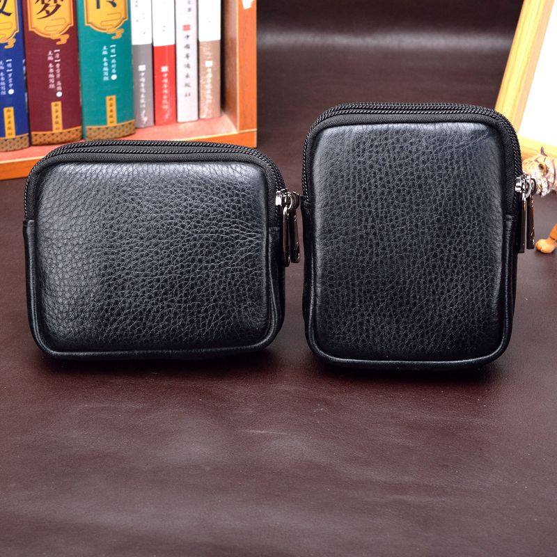 男式穿皮带真皮小腰包头层牛皮香烟零钱包钥匙包折叠手机包证件包,淘宝优惠券,粉丝福利购,淘宝优惠卷