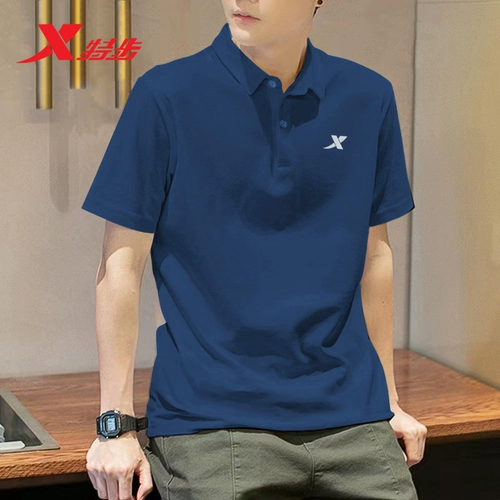 Xtep, быстросохнущая летняя футболка polo, шелковый спортивный костюм, быстрое высыхание
