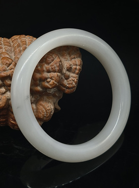 和田玉白玉手镯   内径57.6mm  25010800022
