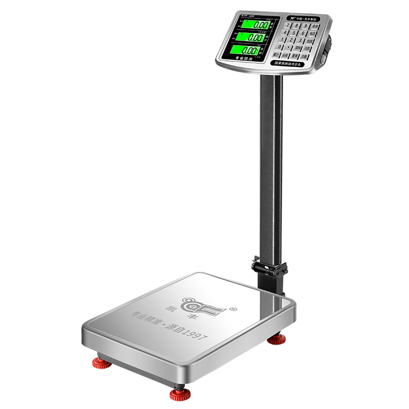 凯丰电子秤商用小型台秤100kg150kg高精度称重电子称不锈钢防水磅 - 图0