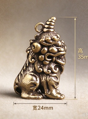 仿古铜獬豸独角法兽国风随身挂饰
