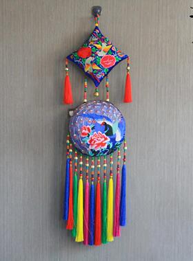 云南民族风绣花布艺风铃家居饰品