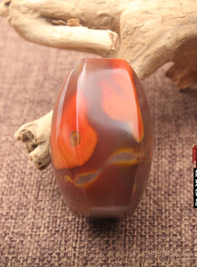 天然鼓珠背云吊坠玛瑙勒子