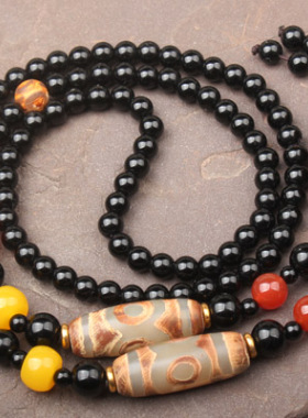 西藏天珠挂件民族风男女款毛衣链