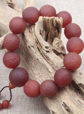 藏传天然手串保真老玛瑙包邮